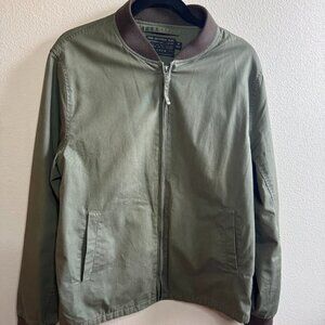 J.Crew Olive Green Zip Bomber Jacket Men’s M Unisex Workwear